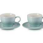 Stoneware Set of 2 Cups and SaucersSage image number 1